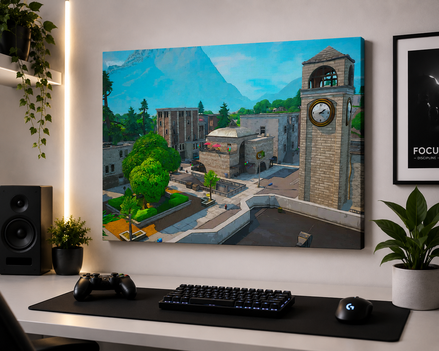 Canvas Painting "Tilted Towers"