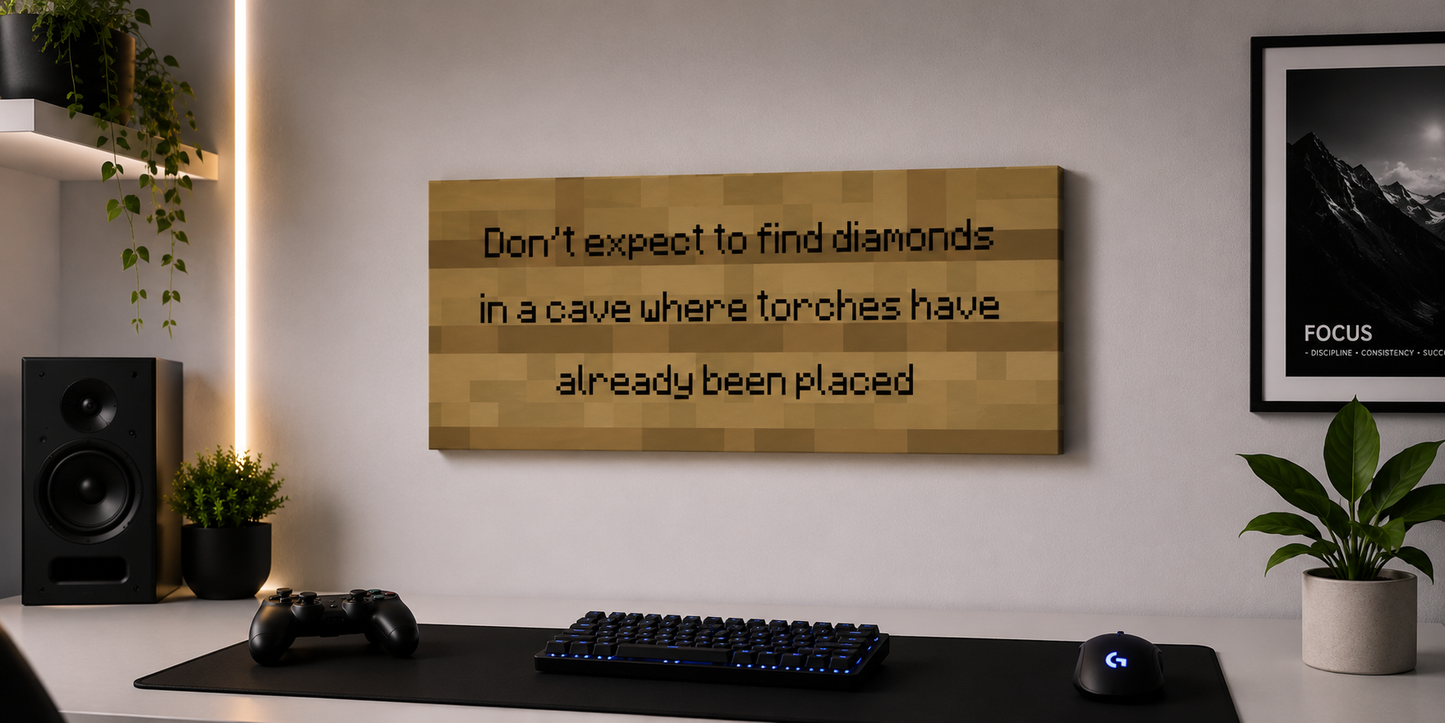 Canvas Painting "Don't Expect Diamonds"