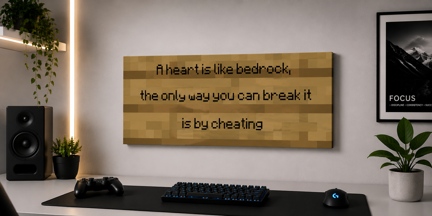 Canvas Painting "A heart is like a bedrock"
