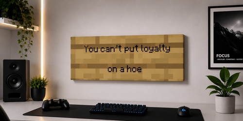 Canvas Painting "Can't put loyalty on a h*e"