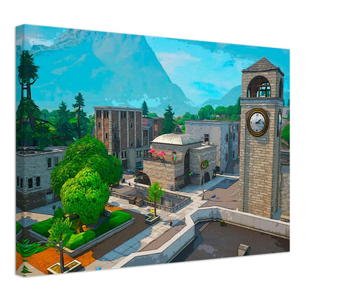 Canvas Painting "Tilted Towers"