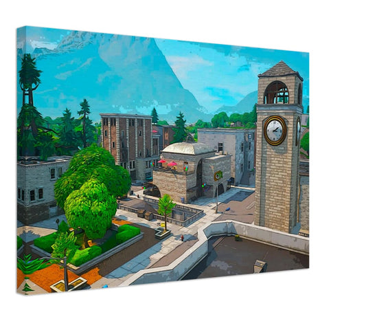 Canvas Painting "Tilted Towers"
