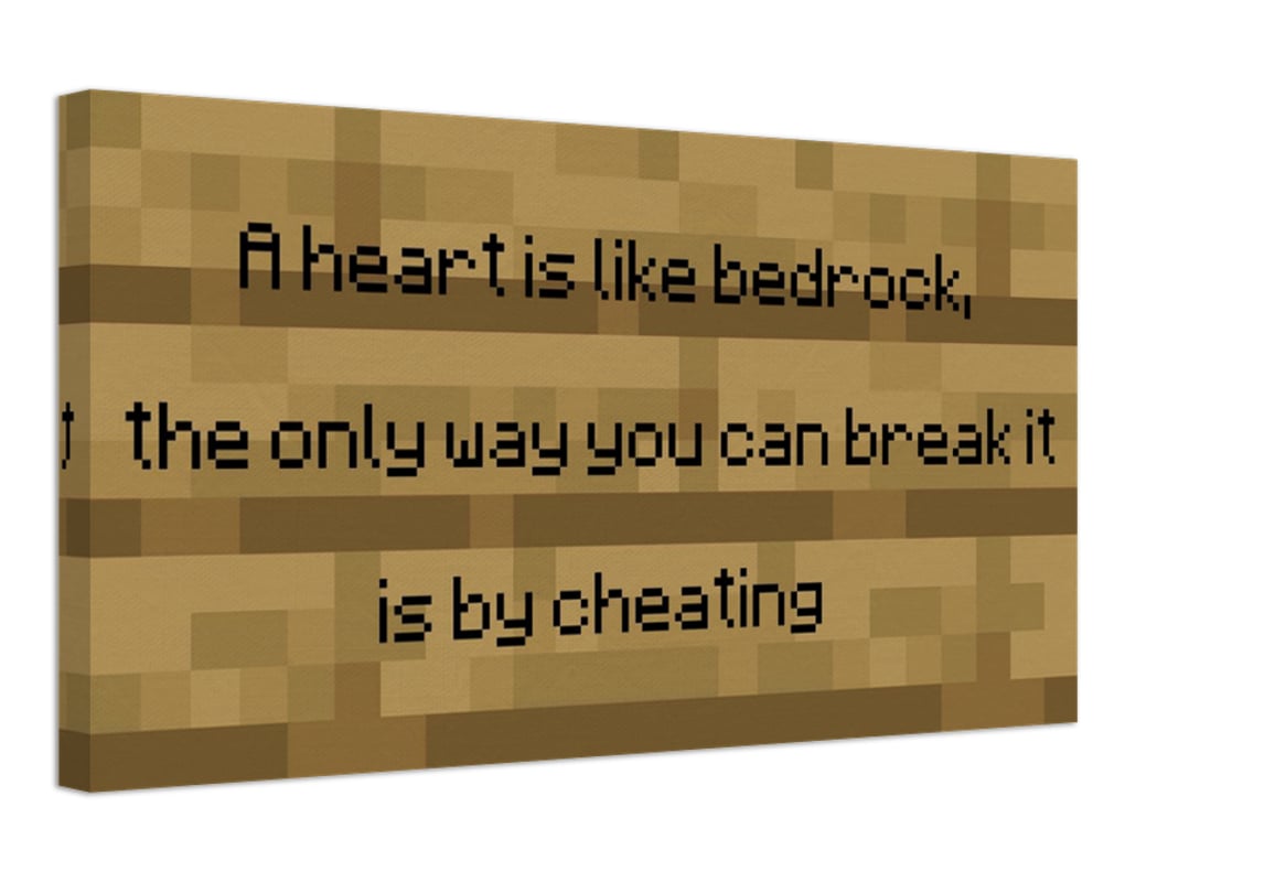 Canvas Painting "A heart is like a bedrock"