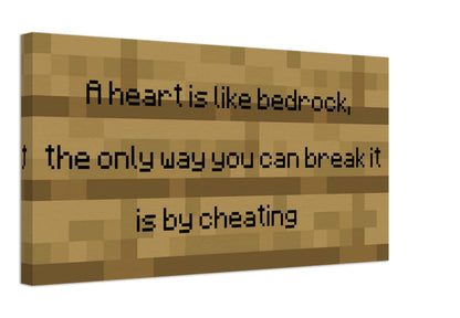 Canvas Painting "A heart is like a bedrock"