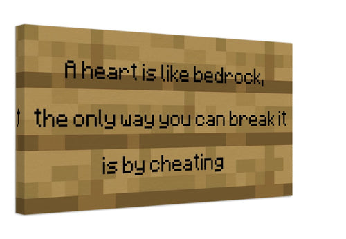 Canvas Painting "A heart is like a bedrock"
